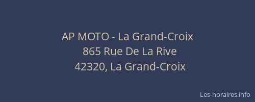 AP MOTO - La Grand-Croix