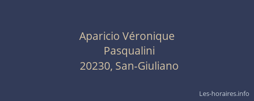 Aparicio V&eacute;ronique
