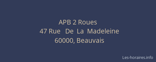 APB 2 Roues