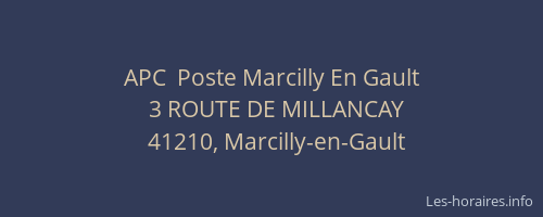 APC  Poste Marcilly En Gault