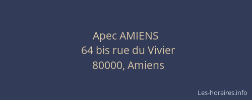 Apec AMIENS