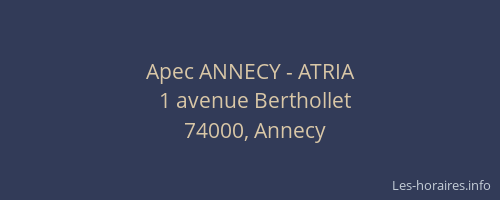 Apec ANNECY - ATRIA