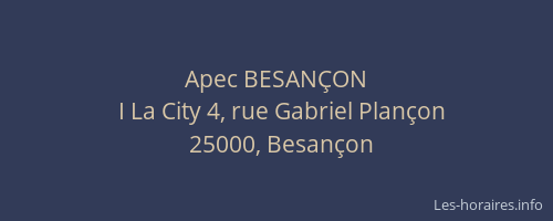 Apec BESANÇON