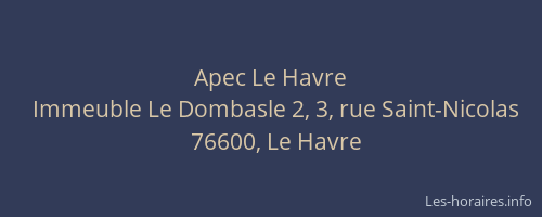 Apec Le Havre