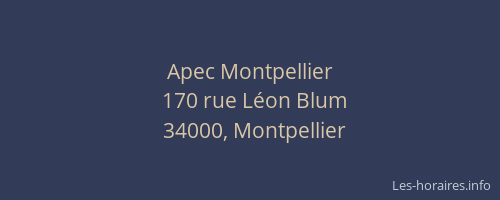Apec Montpellier