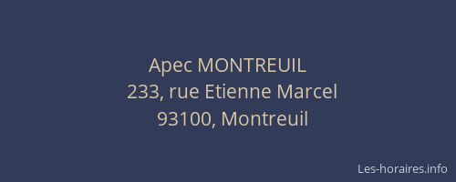 Apec MONTREUIL