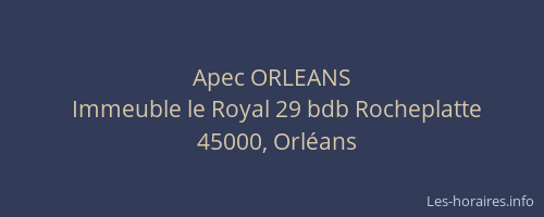 Apec ORLEANS
