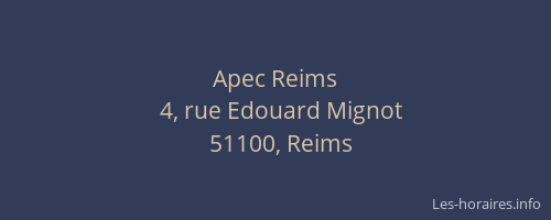 Apec Reims