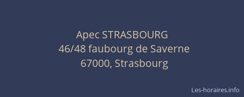 Apec STRASBOURG