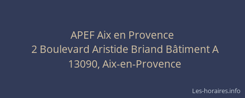 APEF Aix en Provence