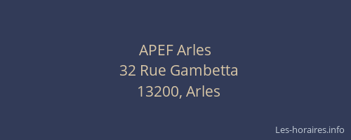 APEF Arles