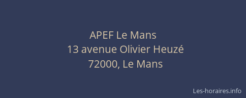 APEF Le Mans