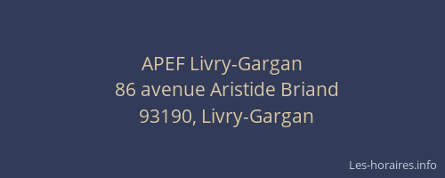 APEF Livry-Gargan