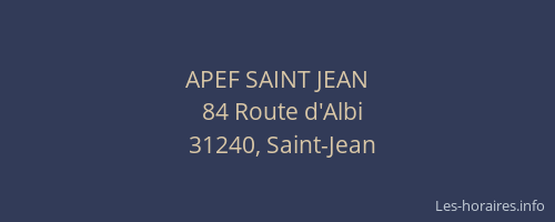 APEF SAINT JEAN