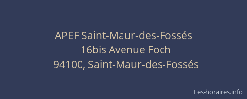 APEF Saint-Maur-des-Foss&eacute;s