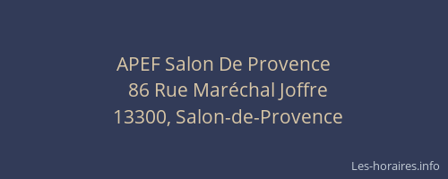 APEF Salon De Provence