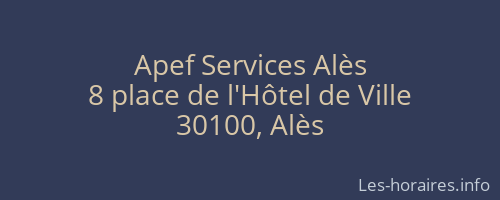 Apef Services Alès