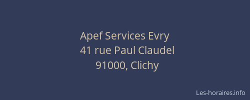 Apef Services Evry