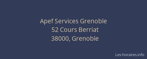 Apef Services Grenoble