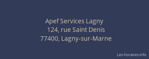 Apef Services Lagny