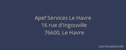 Apef Services Le Havre