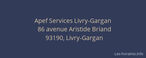 Apef Services Livry-Gargan