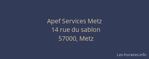 Apef Services Metz