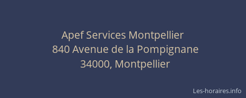 Apef Services Montpellier