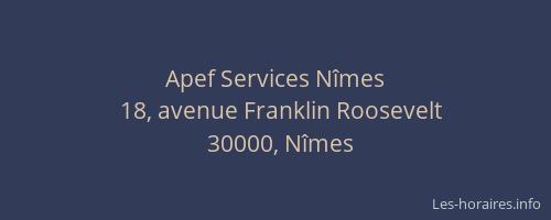 Apef Services Nîmes