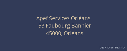 Apef Services Orléans