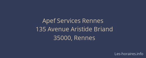Apef Services Rennes