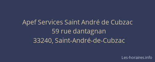 Apef Services Saint André de Cubzac