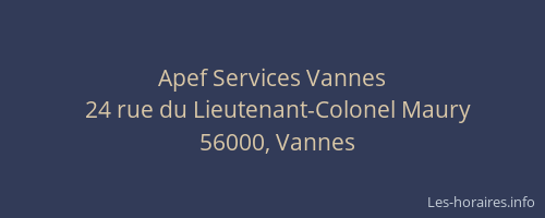 Apef Services Vannes