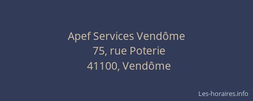 Apef Services Vendôme