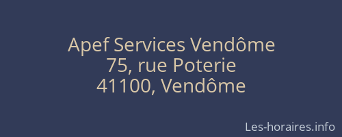 Apef Services Vendôme