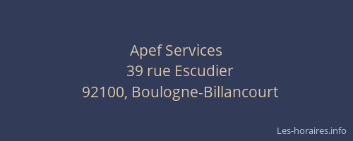 Apef Services