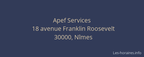Apef Services