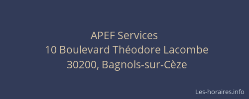 APEF Services