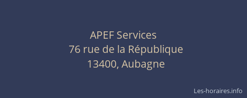 APEF Services
