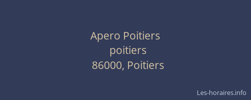 Apero Poitiers