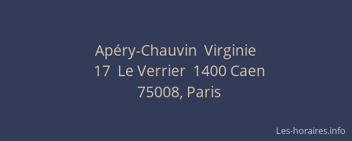 Apéry-Chauvin  Virginie