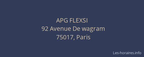 APG FLEXSI