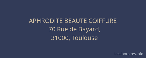 APHRODITE BEAUTE COIFFURE