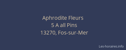 Aphrodite Fleurs
