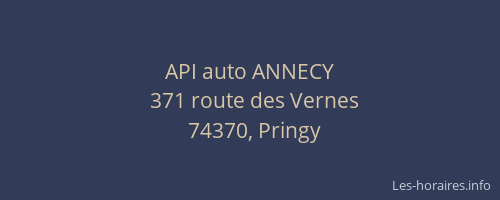 API auto ANNECY