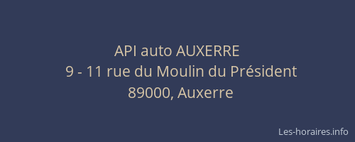 API auto AUXERRE