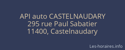 API auto CASTELNAUDARY