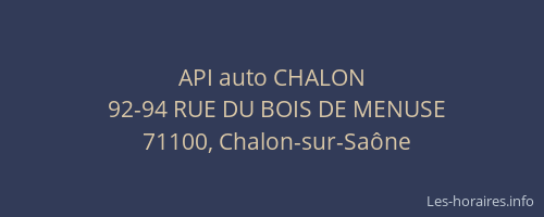 API auto CHALON