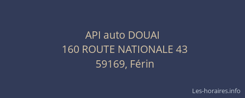 API auto DOUAI