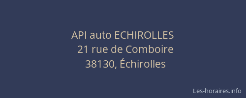API auto ECHIROLLES
